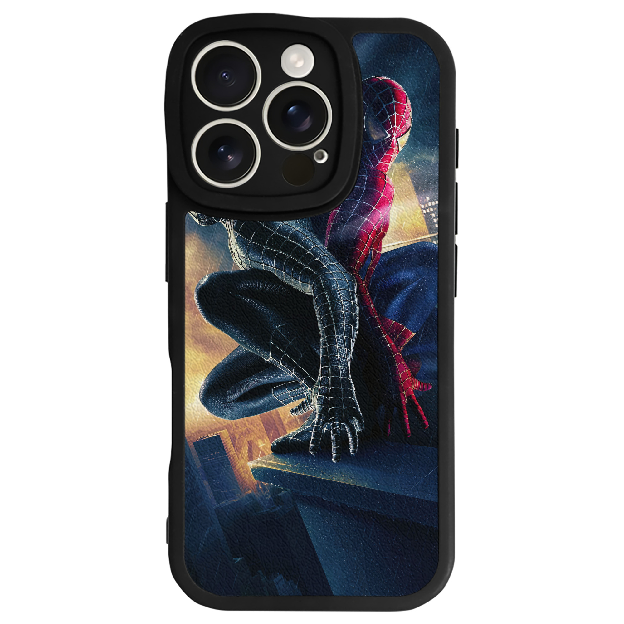 （画像用） Spider Man スパイダーマン 【iPhone 16シリーズ対応】シリコンスマホケース（レザー調） 材質：シリコン
